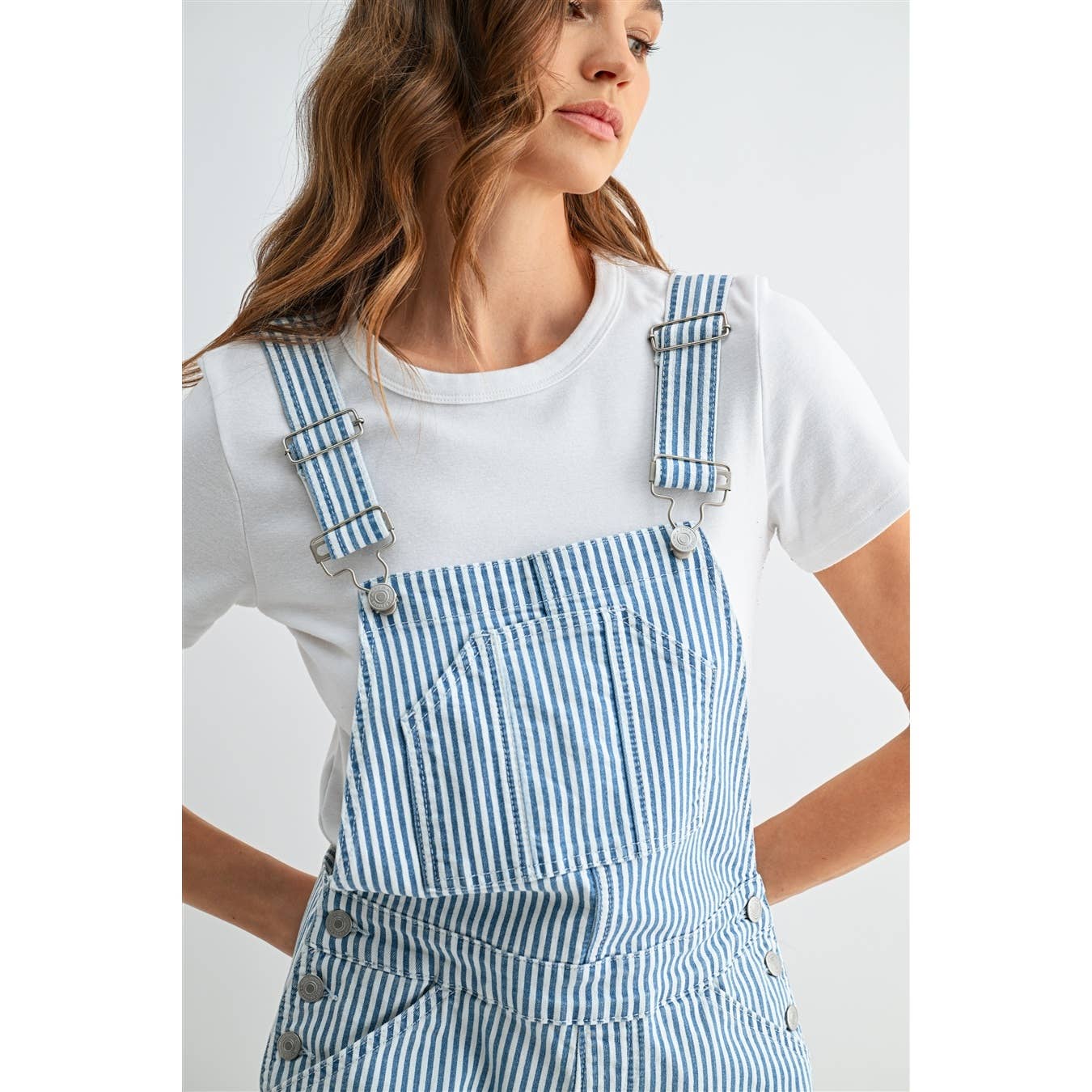 Mica Striped Bib Overalls
