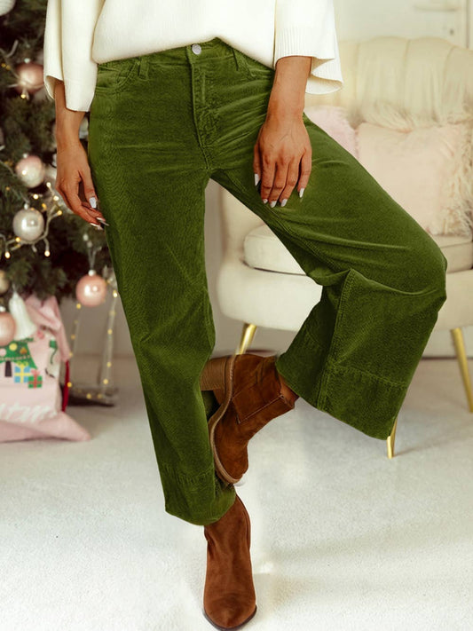 Corduroy Wide Leg Pants