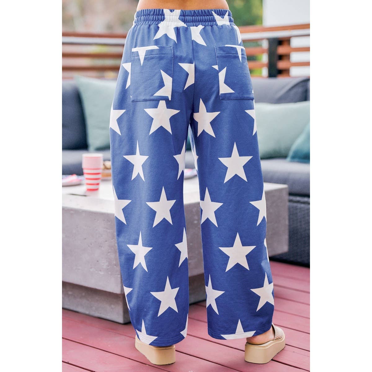 Star Printed Barrel Sweats