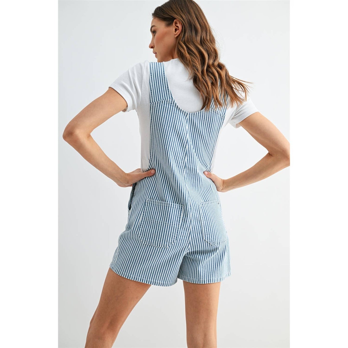 Mica Striped Bib Overalls