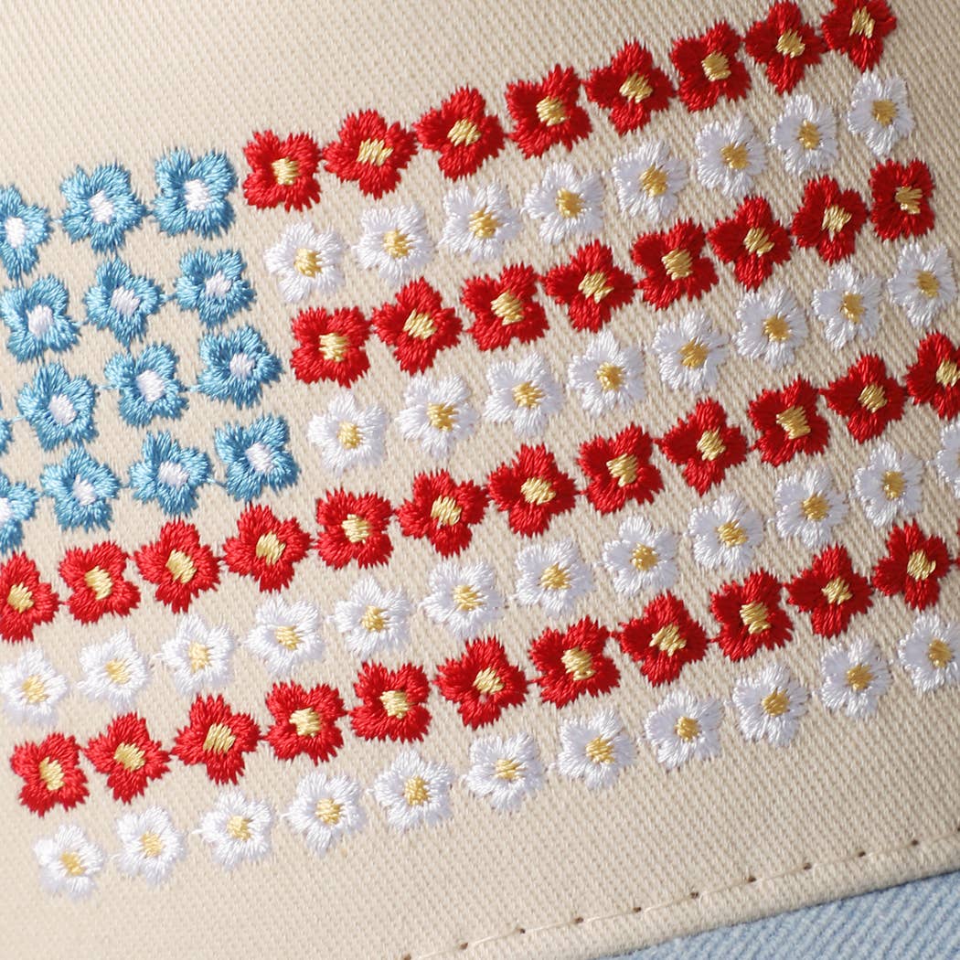Floral American Flag