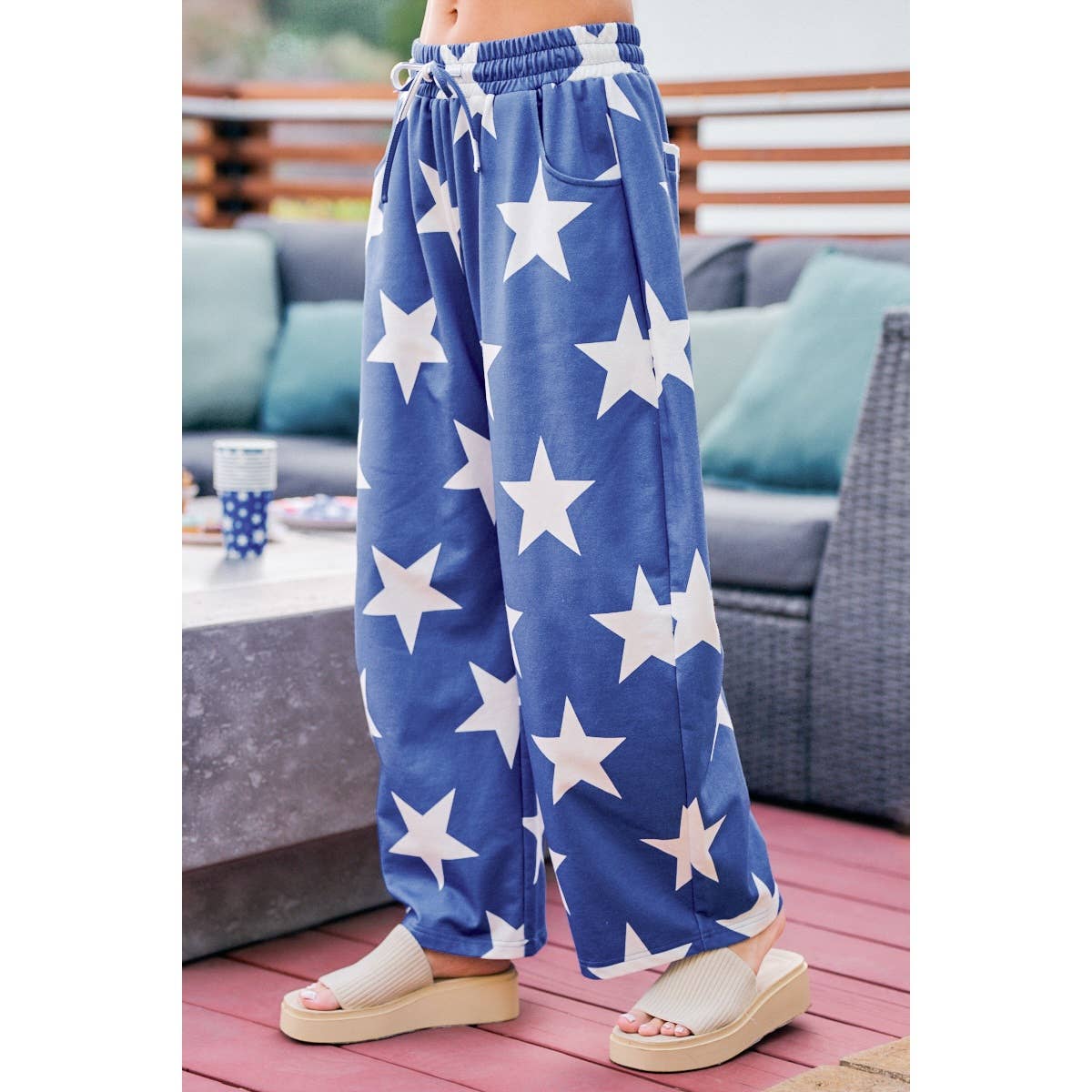 Star Printed Barrel Sweats
