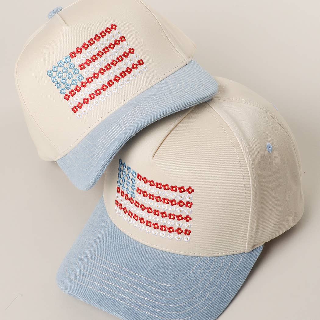 Floral American Flag