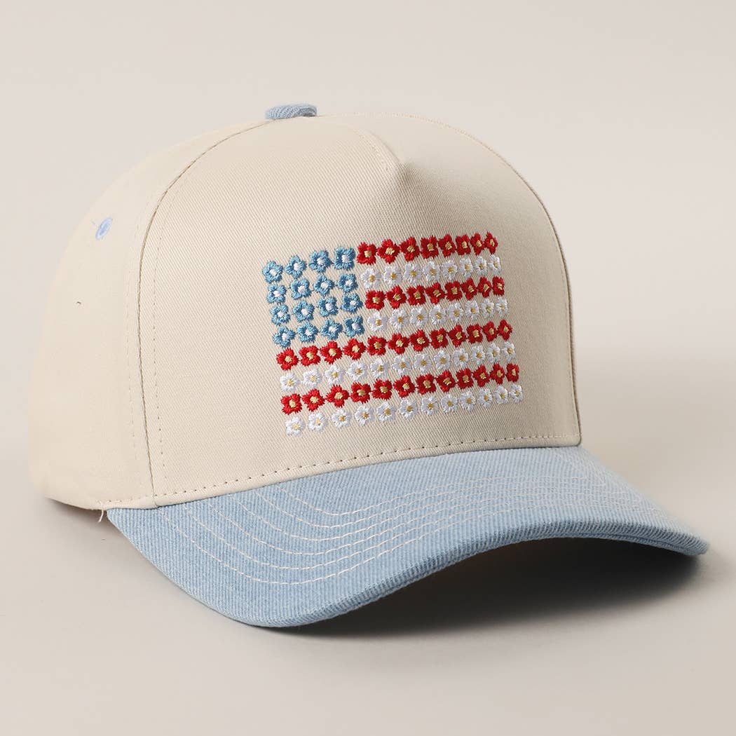 Floral American Flag