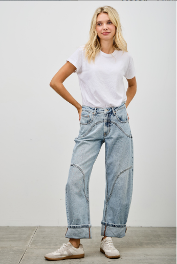 Saige Denim Barrel Jeans