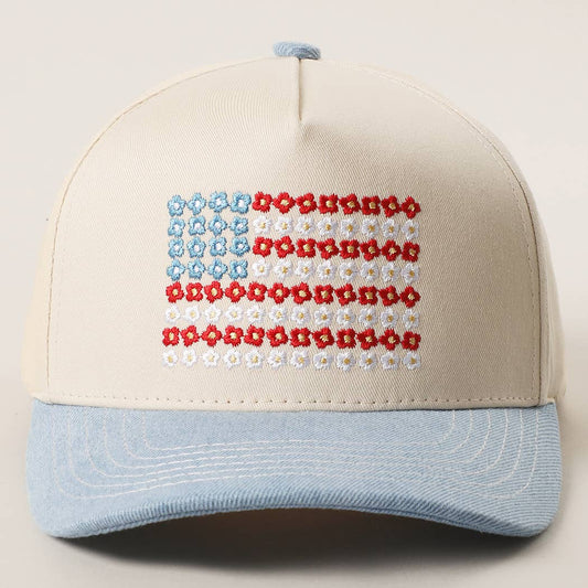 Floral American Flag