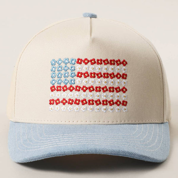 Floral American Flag