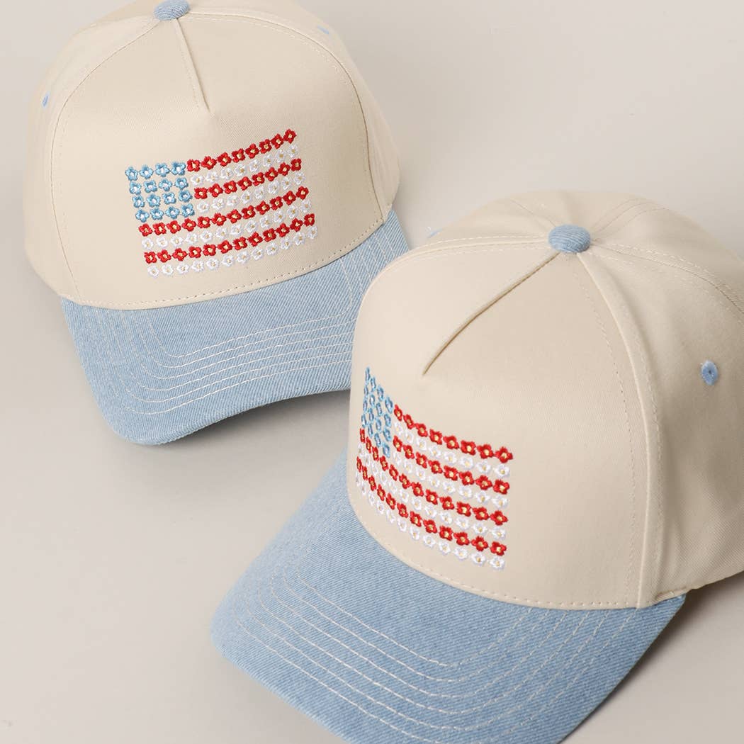 Floral American Flag